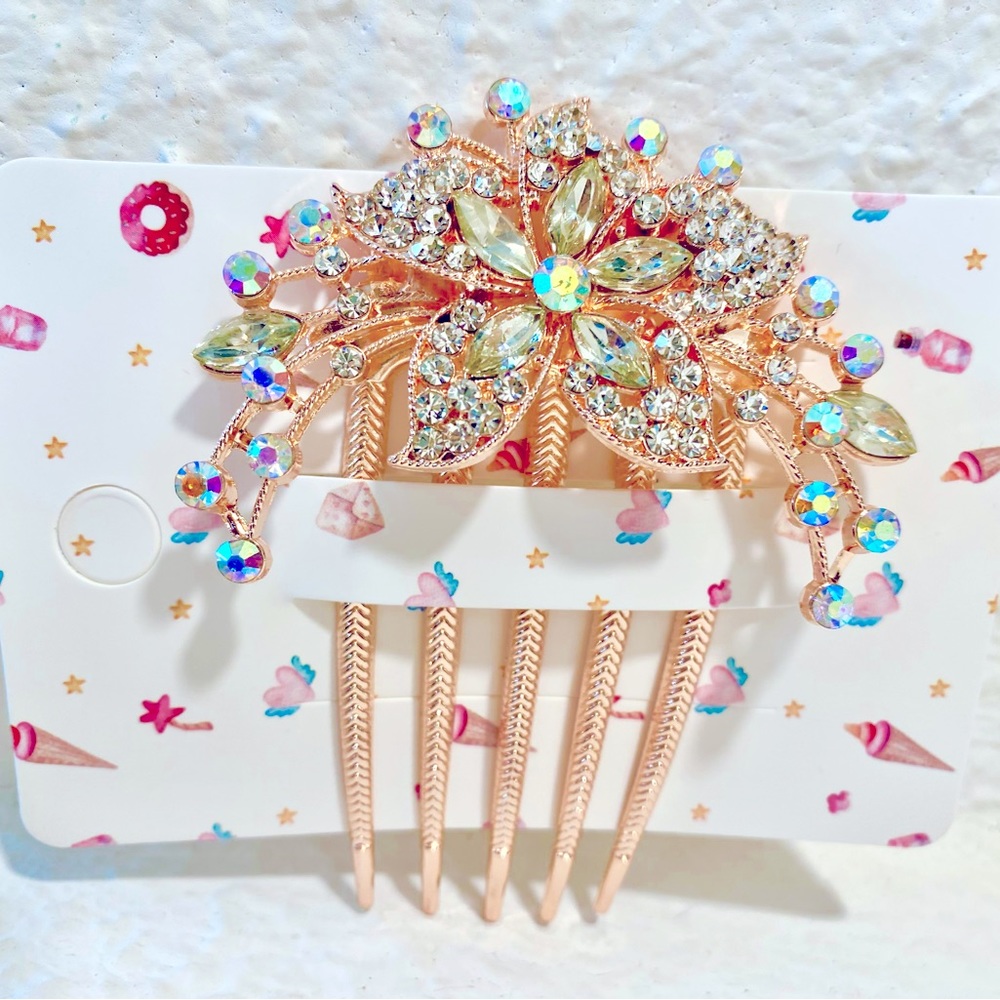 Crystal 4 Prong Hair Combs